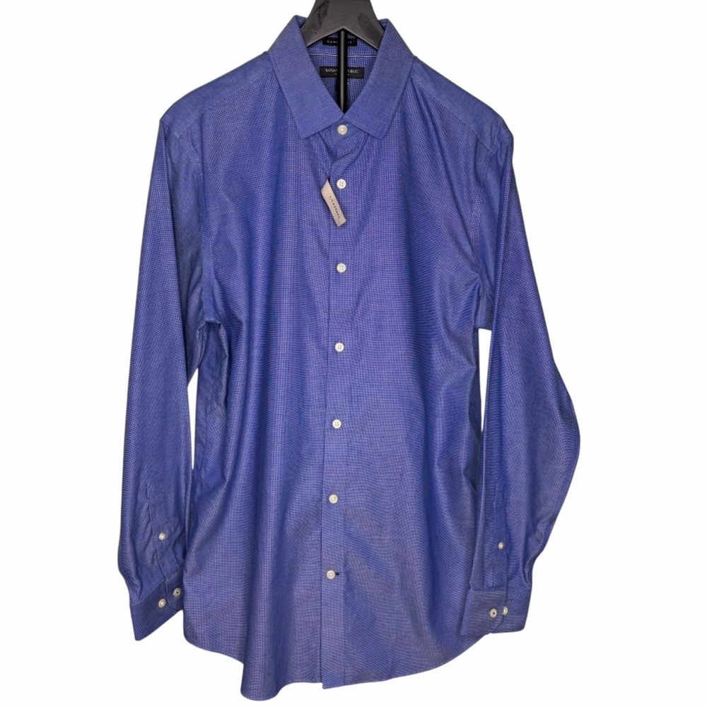 Banana Republic Classic Long Sleeve Blue Dress Shirt Size L